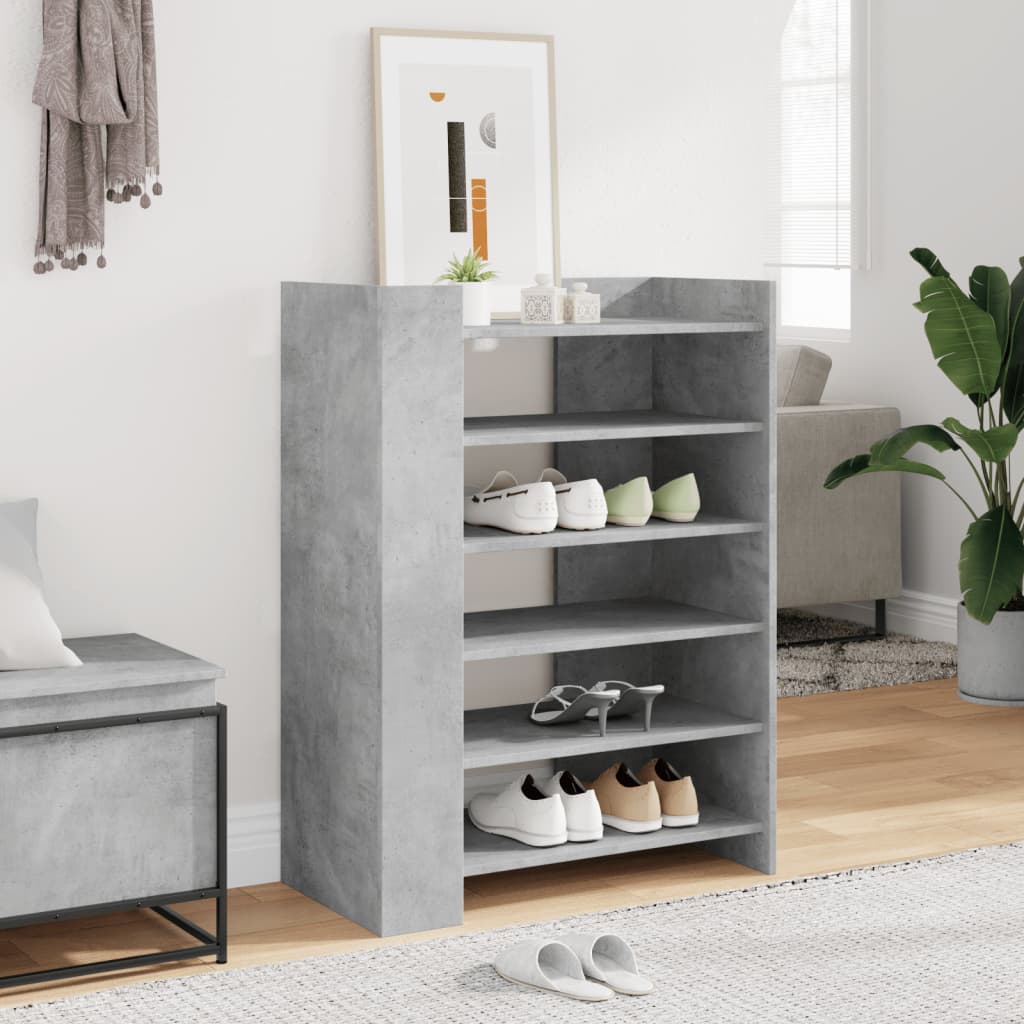 vidaXL Szafka na buty, szarość betonu, 74,5x37,5x100 cm