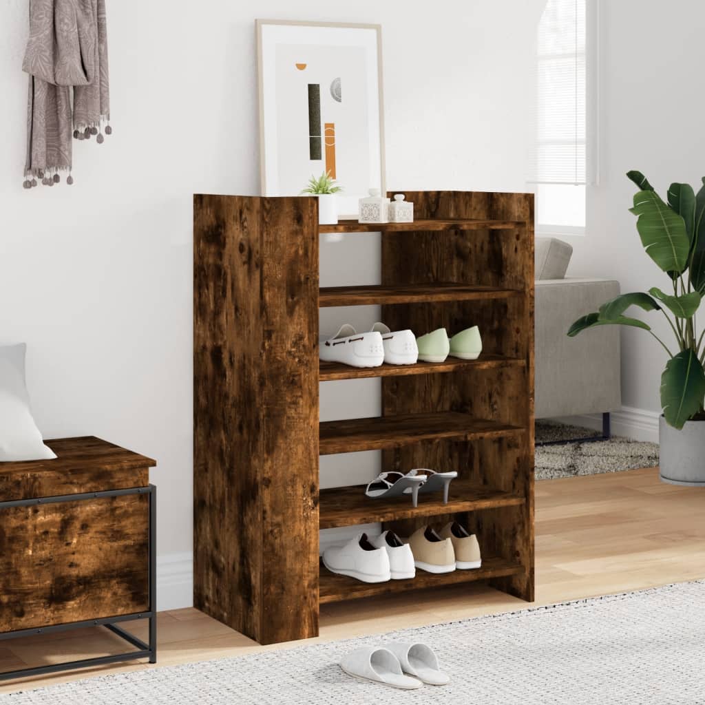 vidaXL Szafka na buty, przydymiony dąb, 74,5x37,5x100 cm