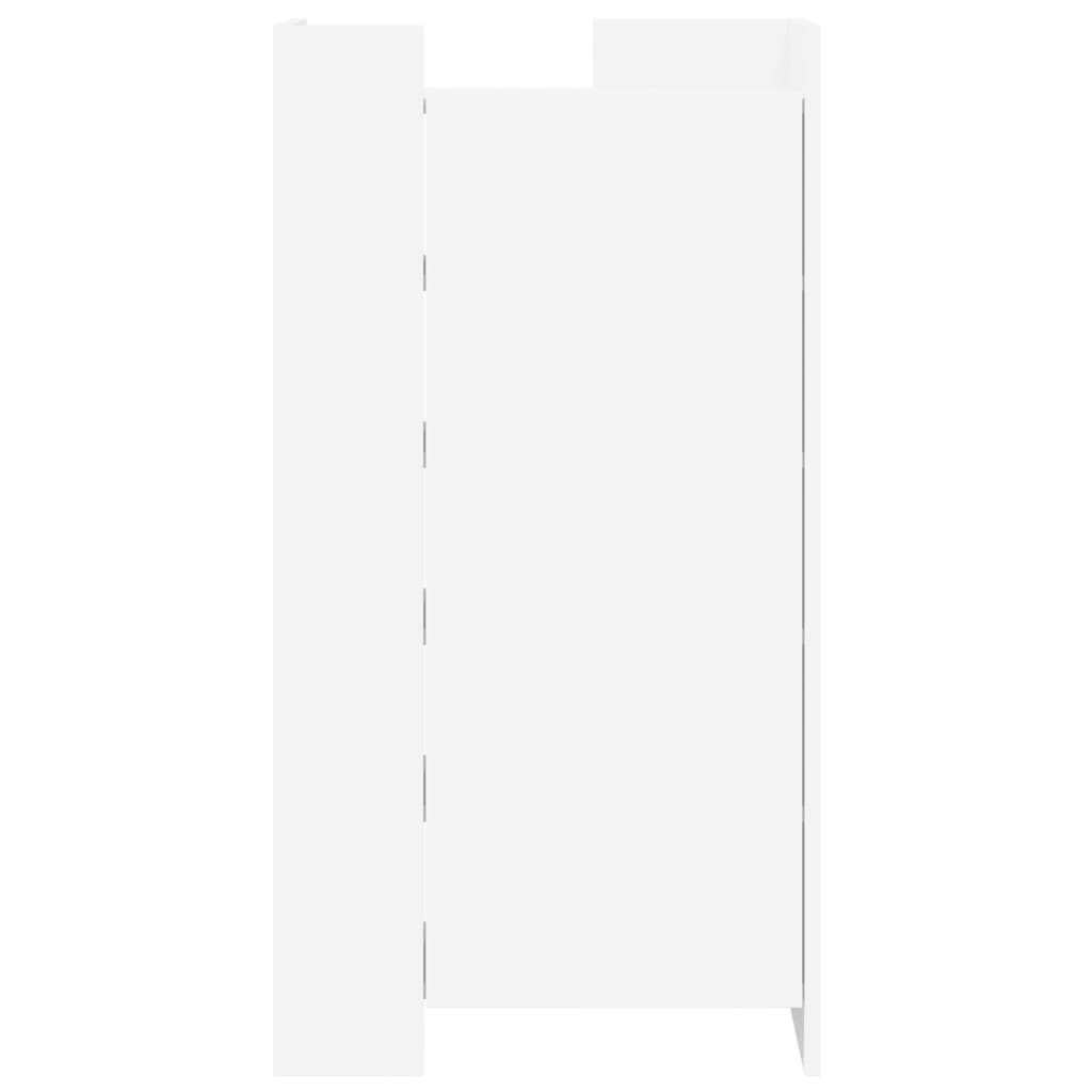vidaXL Szafka na buty, biała, 52x37,5x100 cm, materiał drewnopochodny