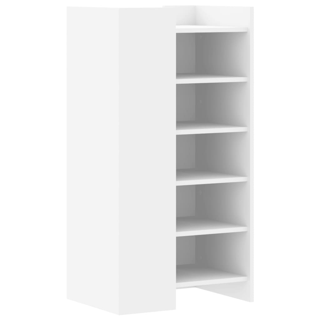 vidaXL Szafka na buty, biała, 52x37,5x100 cm, materiał drewnopochodny