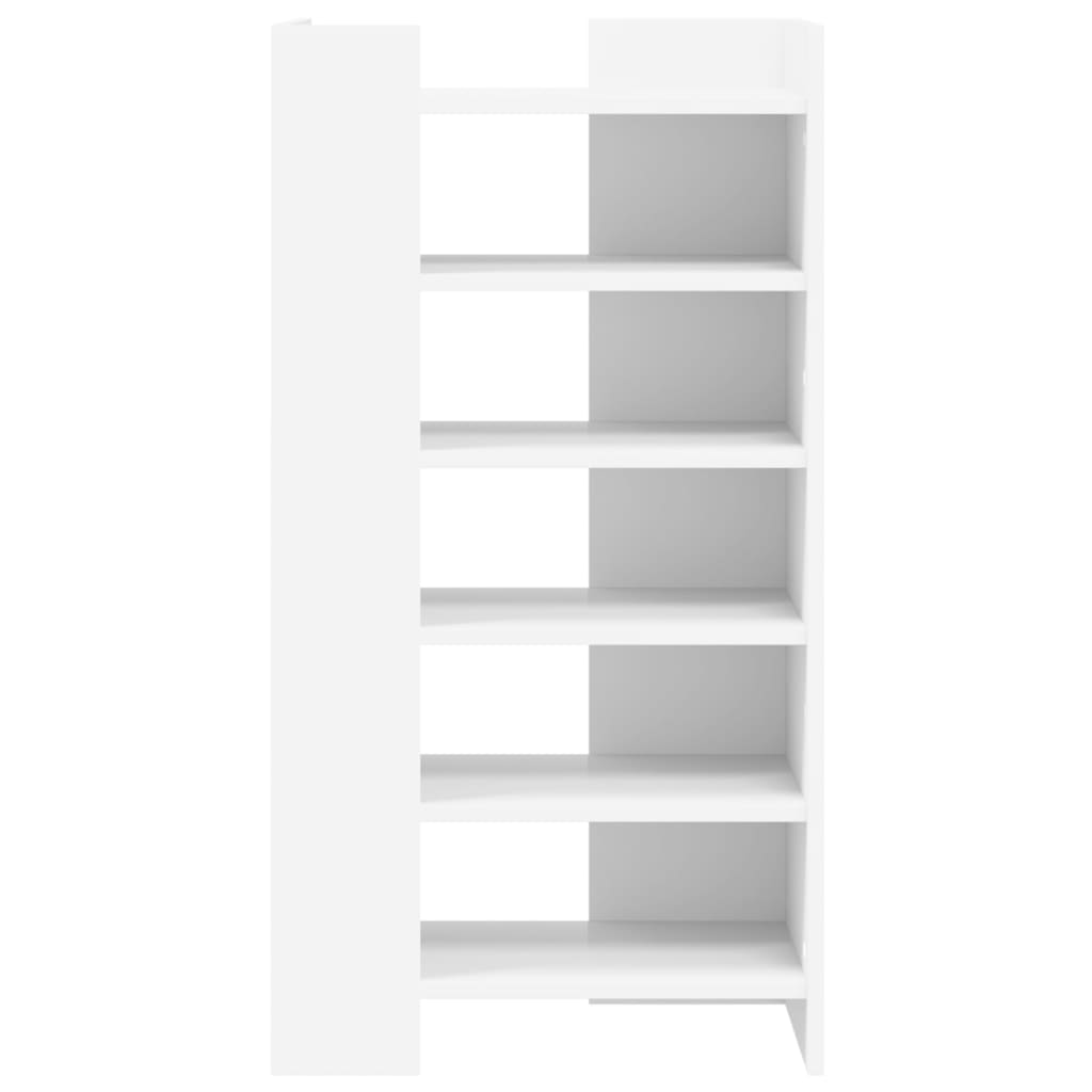 vidaXL Szafka na buty, biała, 52x37,5x100 cm, materiał drewnopochodny