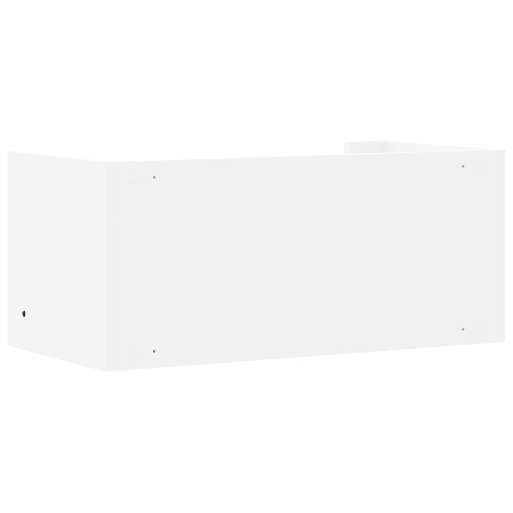 vidaXL Półka wisząca, biała, 70,5x35x30,5 cm, materiał drewnopochodny