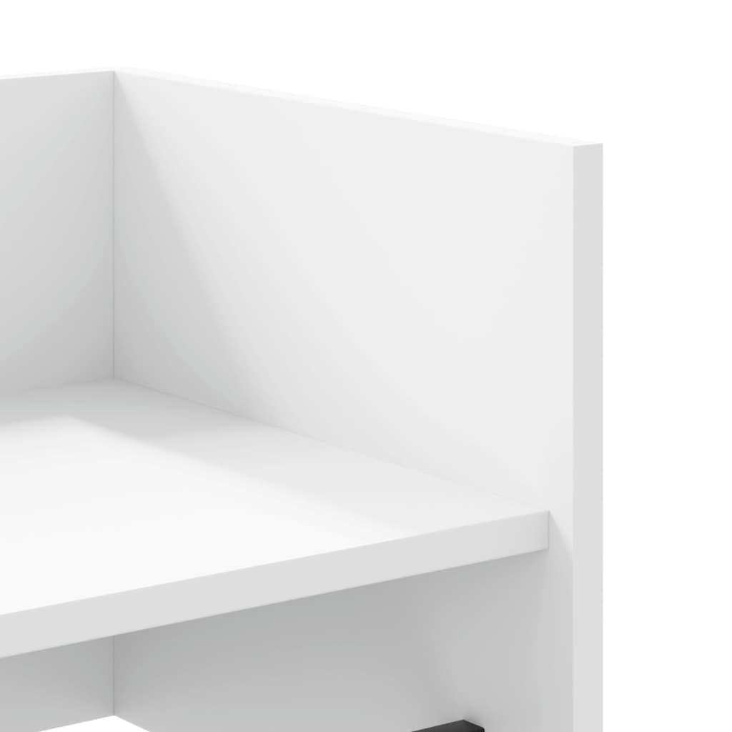 vidaXL Półka wisząca, biała, 70,5x35x30,5 cm, materiał drewnopochodny