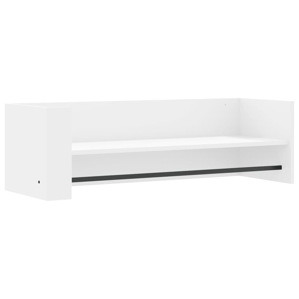 vidaXL Półka ścienna, biała, 100x35x30,5 cm, materiał drewnopochodny