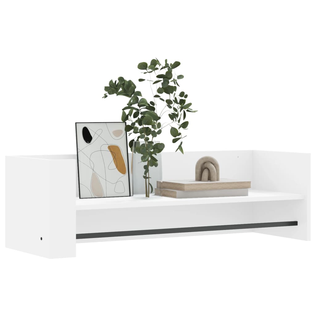 vidaXL Półka ścienna, biała, 100x35x30,5 cm, materiał drewnopochodny