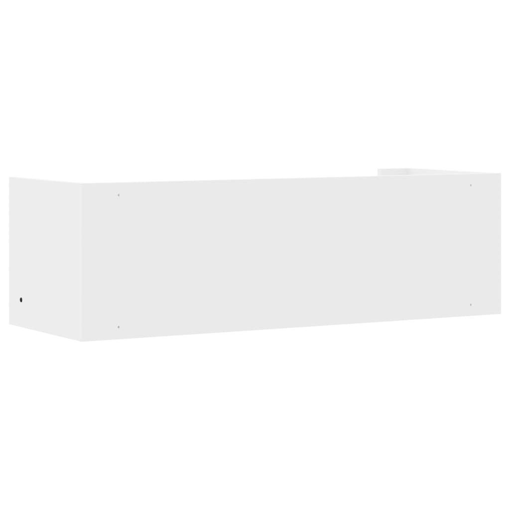 vidaXL Półka ścienna, biała, 100x35x30,5 cm, materiał drewnopochodny