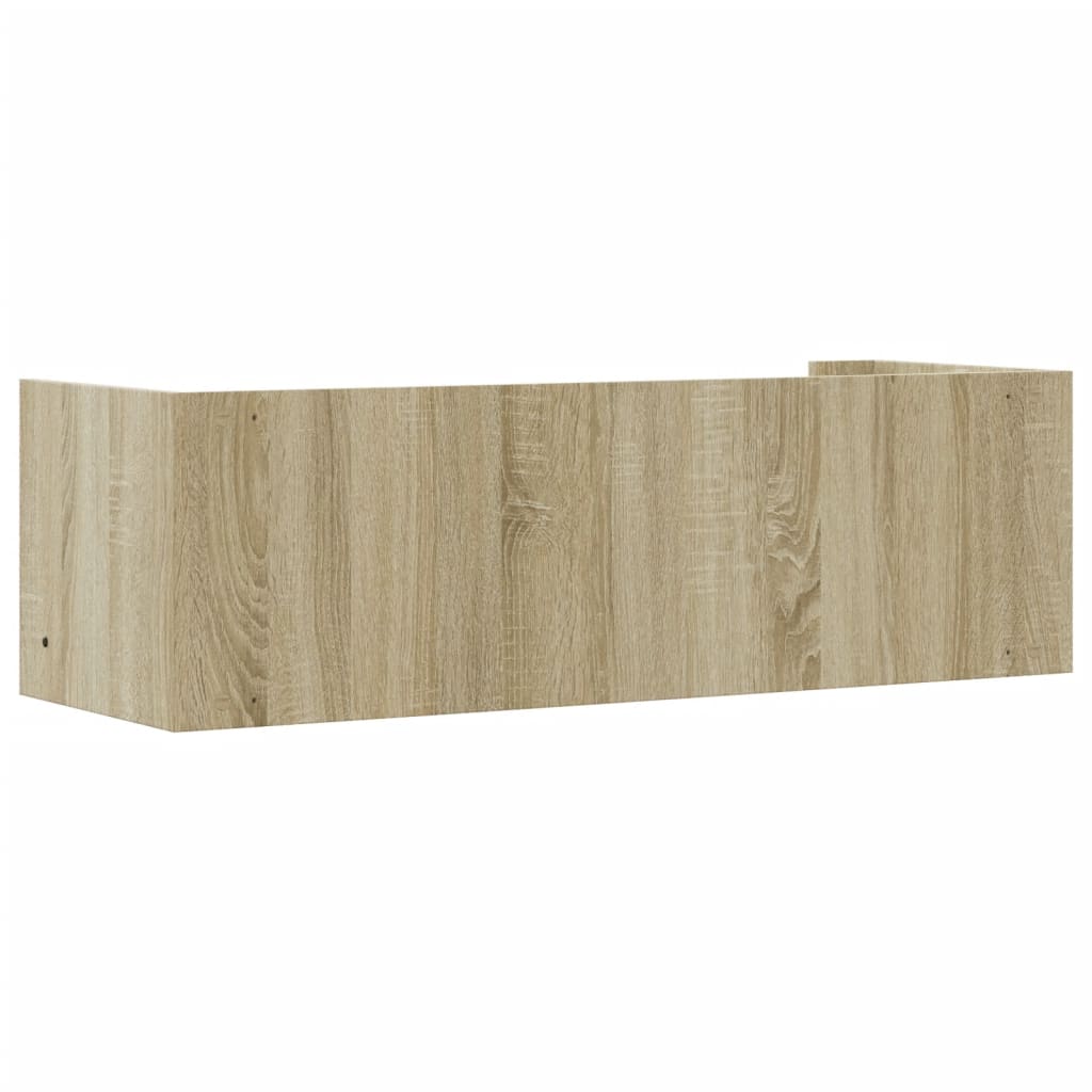vidaXL Półka ścienna, dąb sonoma, 100x35x30,5 cm