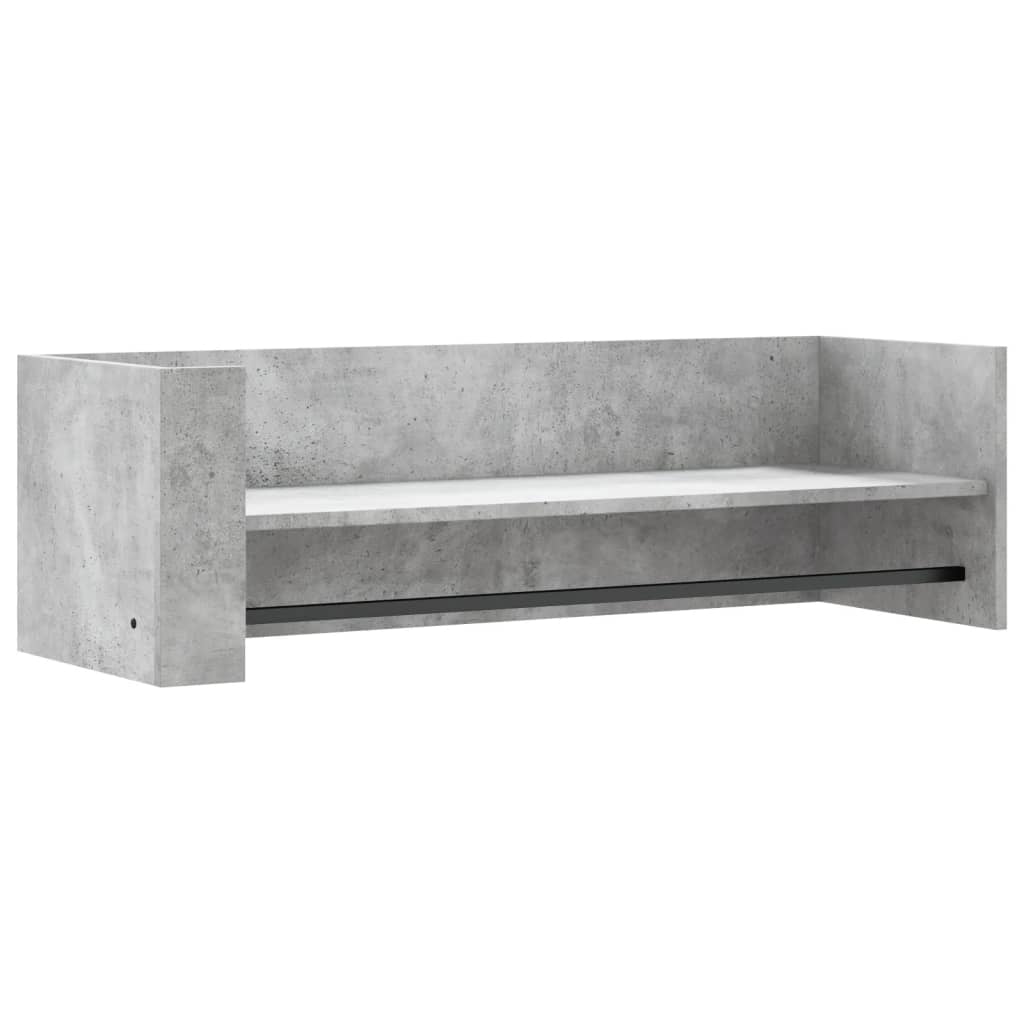 vidaXL Półka ścienna, szarość betonu, 100x35x30,5 cm