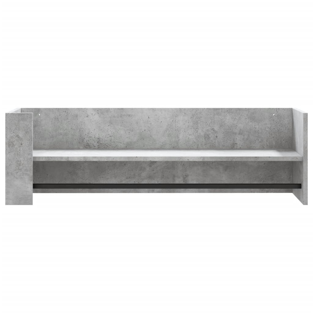 vidaXL Półka ścienna, szarość betonu, 100x35x30,5 cm