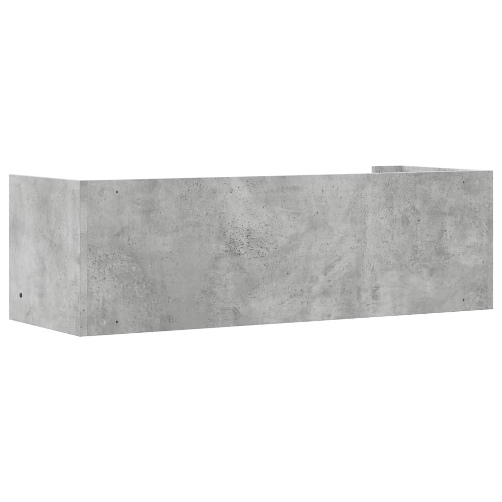 vidaXL Półka ścienna, szarość betonu, 100x35x30,5 cm