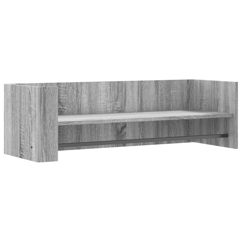 vidaXL Półka ścienna, szary dąb sonoma, 100x35x30,5 cm
