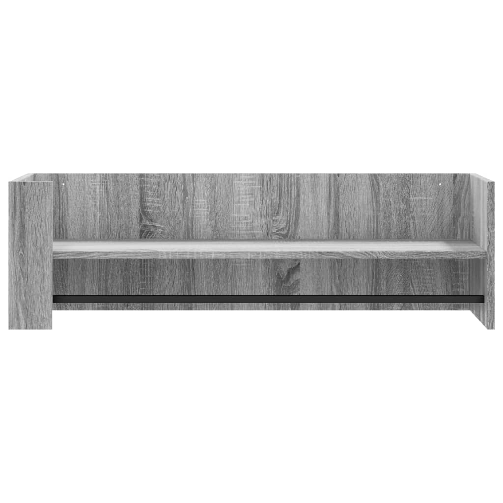 vidaXL Półka ścienna, szary dąb sonoma, 100x35x30,5 cm