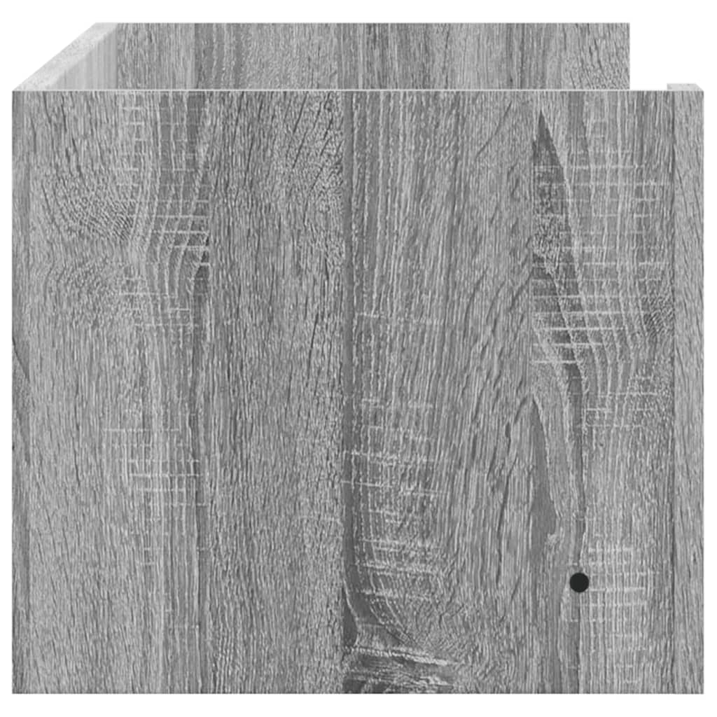 vidaXL Półka ścienna, szary dąb sonoma, 100x35x30,5 cm