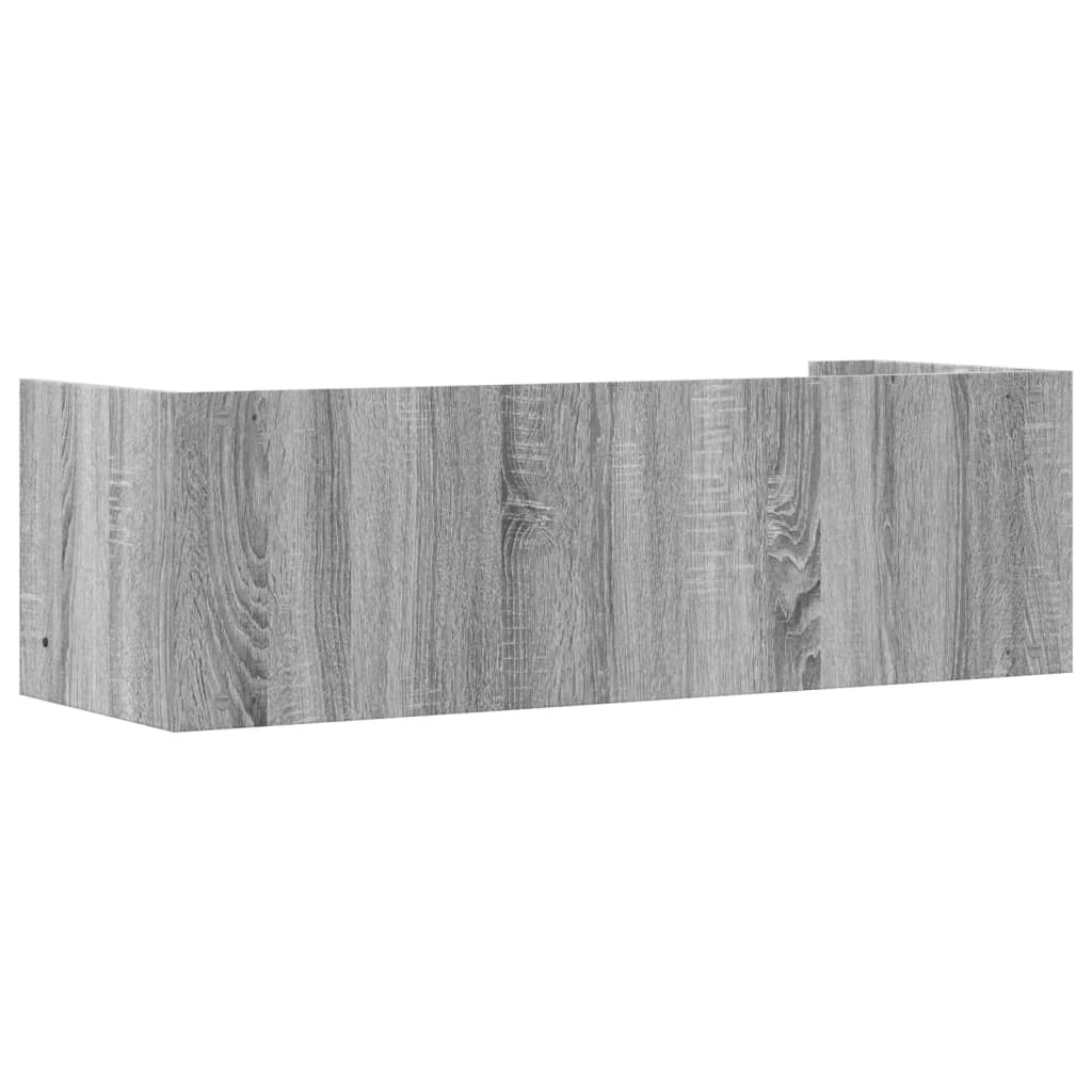 vidaXL Półka ścienna, szary dąb sonoma, 100x35x30,5 cm