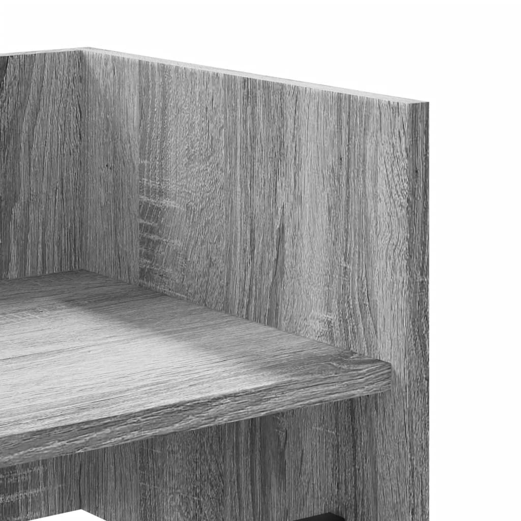 vidaXL Półka ścienna, szary dąb sonoma, 100x35x30,5 cm
