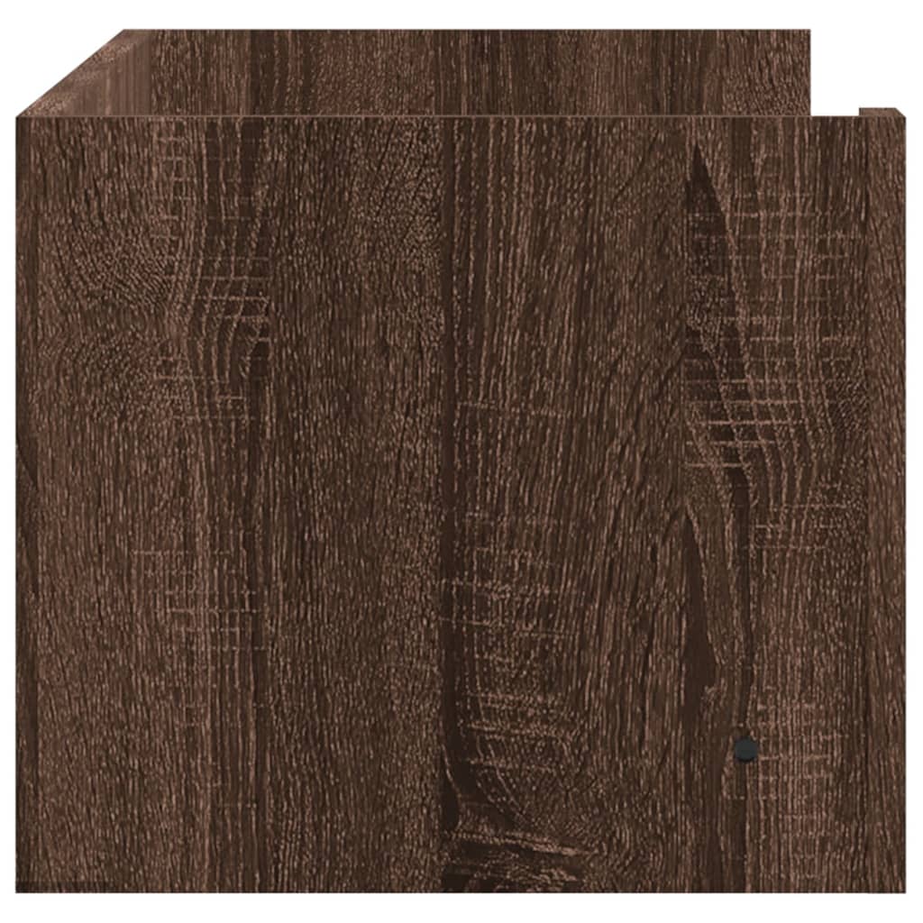 vidaXL Półka ścienna, brązowy dąb, 100x35x30,5 cm