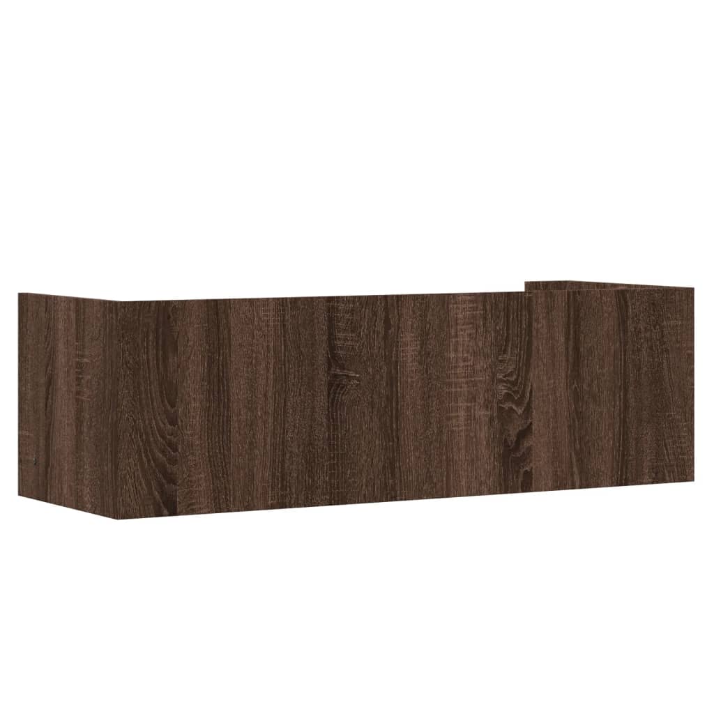 vidaXL Półka ścienna, brązowy dąb, 100x35x30,5 cm