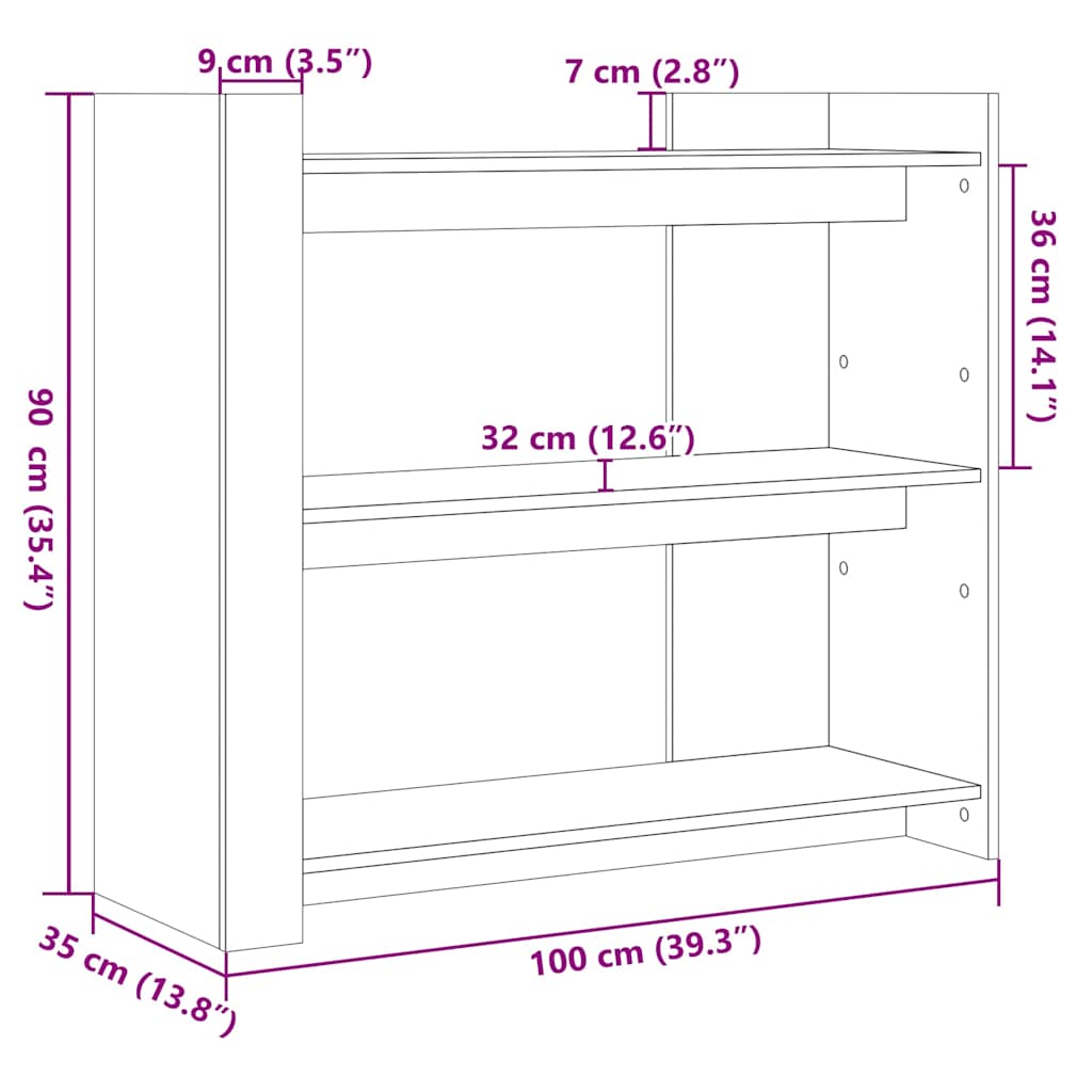 vidaXL Stolik konsolowy, czarny, 100x35x90 cm, materiał drewnopochodny
