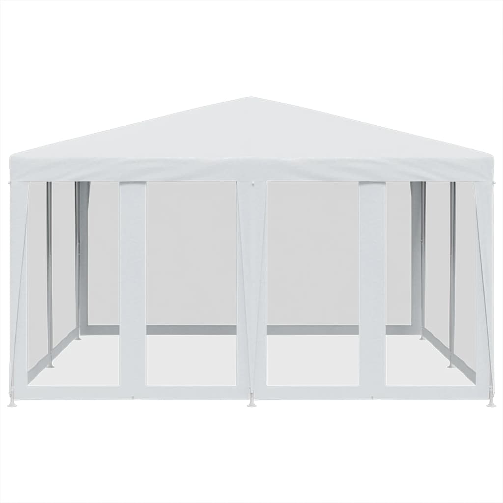 vidaXL Namiot imprezowy z 8 ścianami z siatki, biały, 4x4 m, HDPE