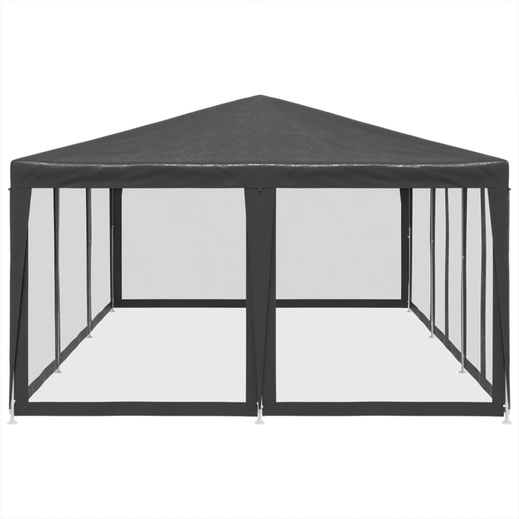 vidaXL Namiot imprezowy z 10 ścianami z siatki, antracyt, 6x4 m, HDPE
