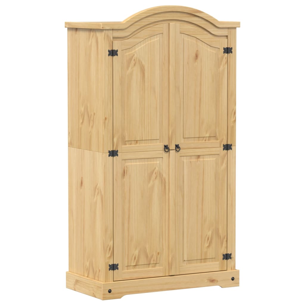 vidaXL Szafa Corona, 102x52x186 cm, lite drewno sosnowe