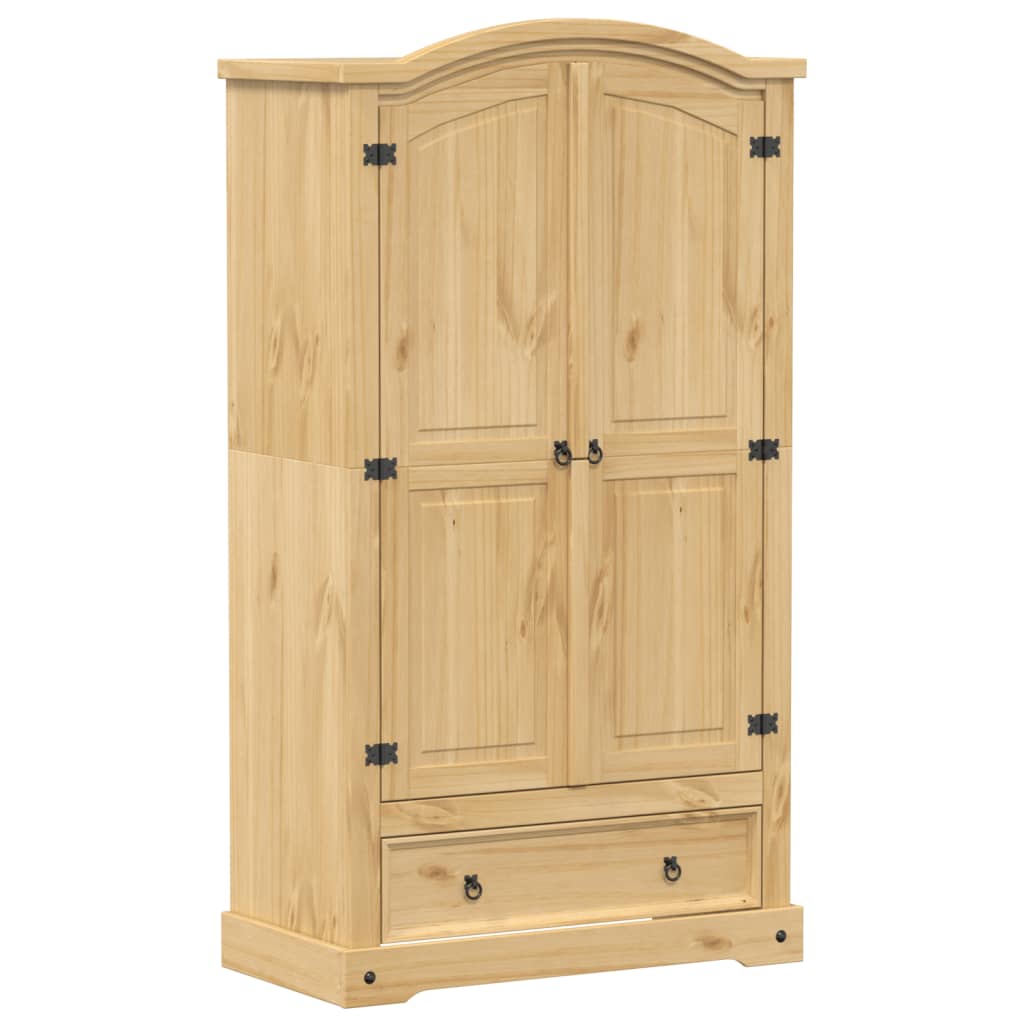vidaXL Szafa Corona, 102x52x186 cm, lite drewno sosnowe