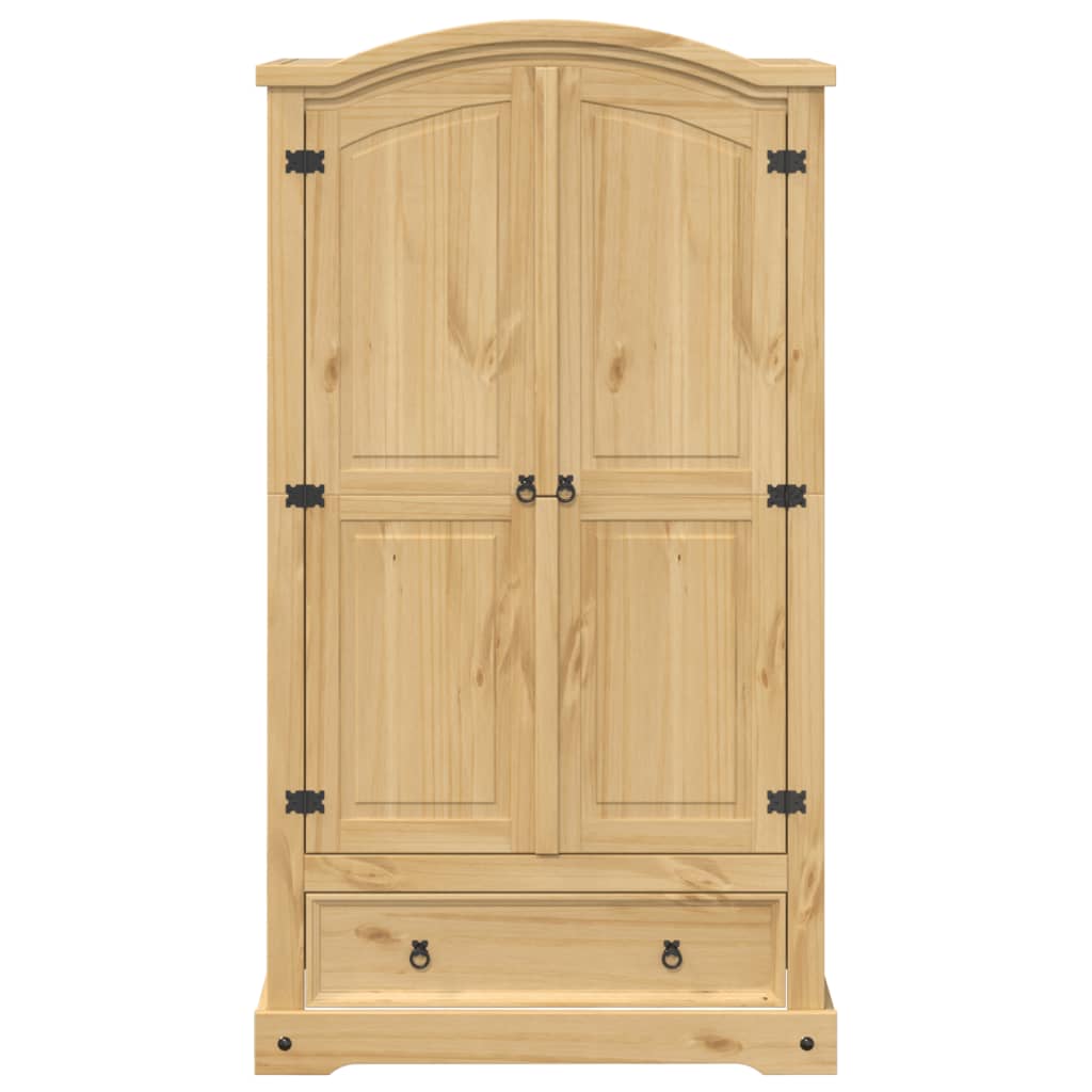 vidaXL Szafa Corona, 102x52x186 cm, lite drewno sosnowe
