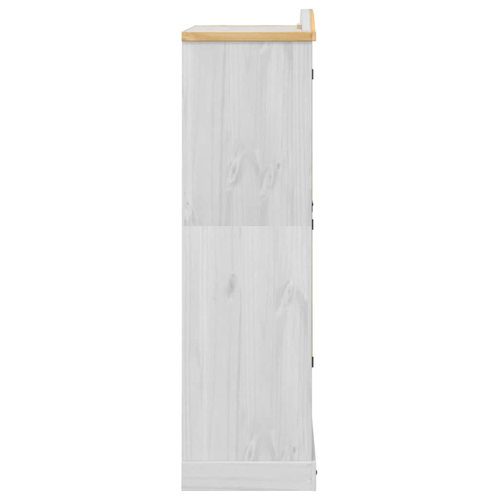 vidaXL Szafa Corona, biała, 102x52x186 cm, lite drewno sosnowe