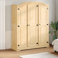 vidaXL Szafa Corona, 151,5x52x186 cm, lite drewno sosnowe