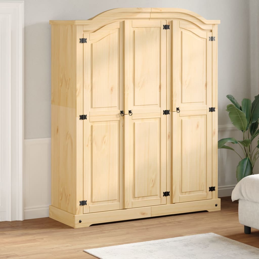 vidaXL Szafa Corona, 151,5x52x186 cm, lite drewno sosnowe