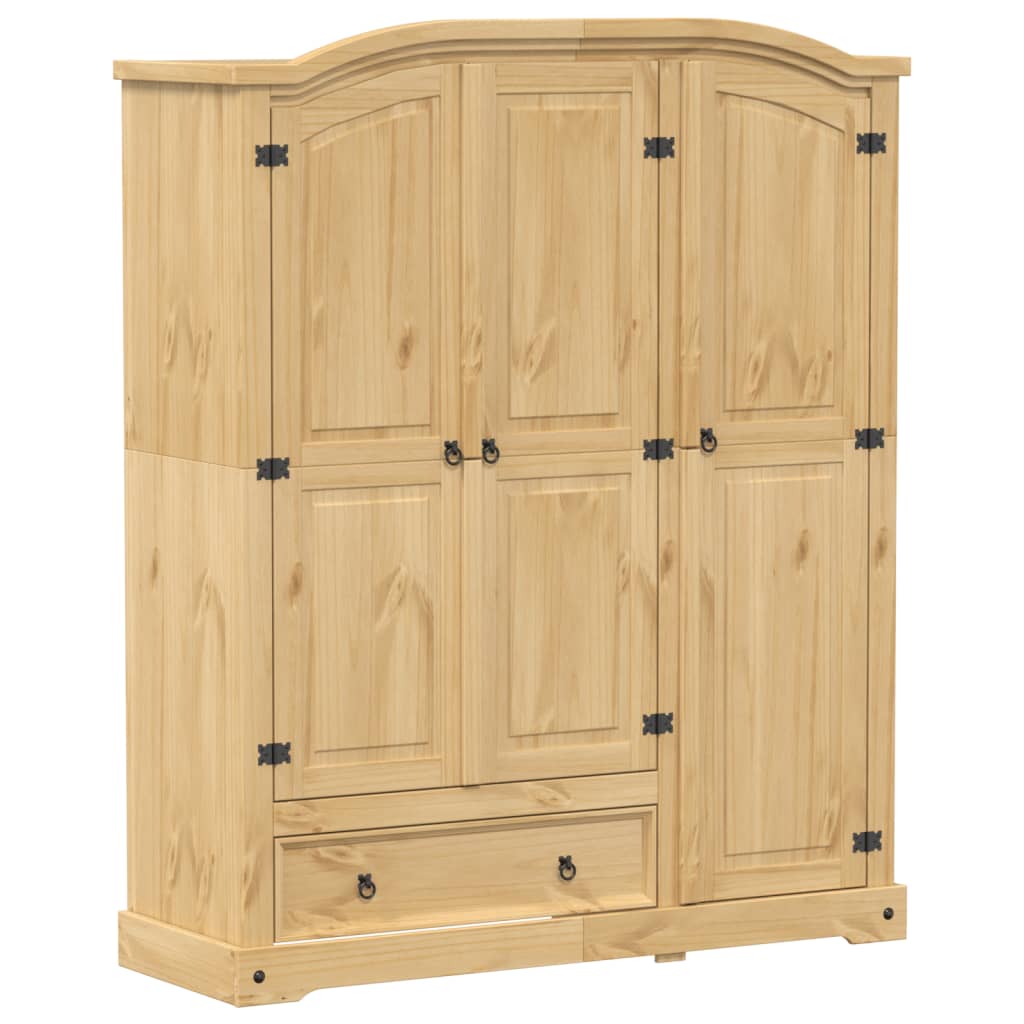 vidaXL Szafa Corona, 151,5x52x186 cm, lite drewno sosnowe