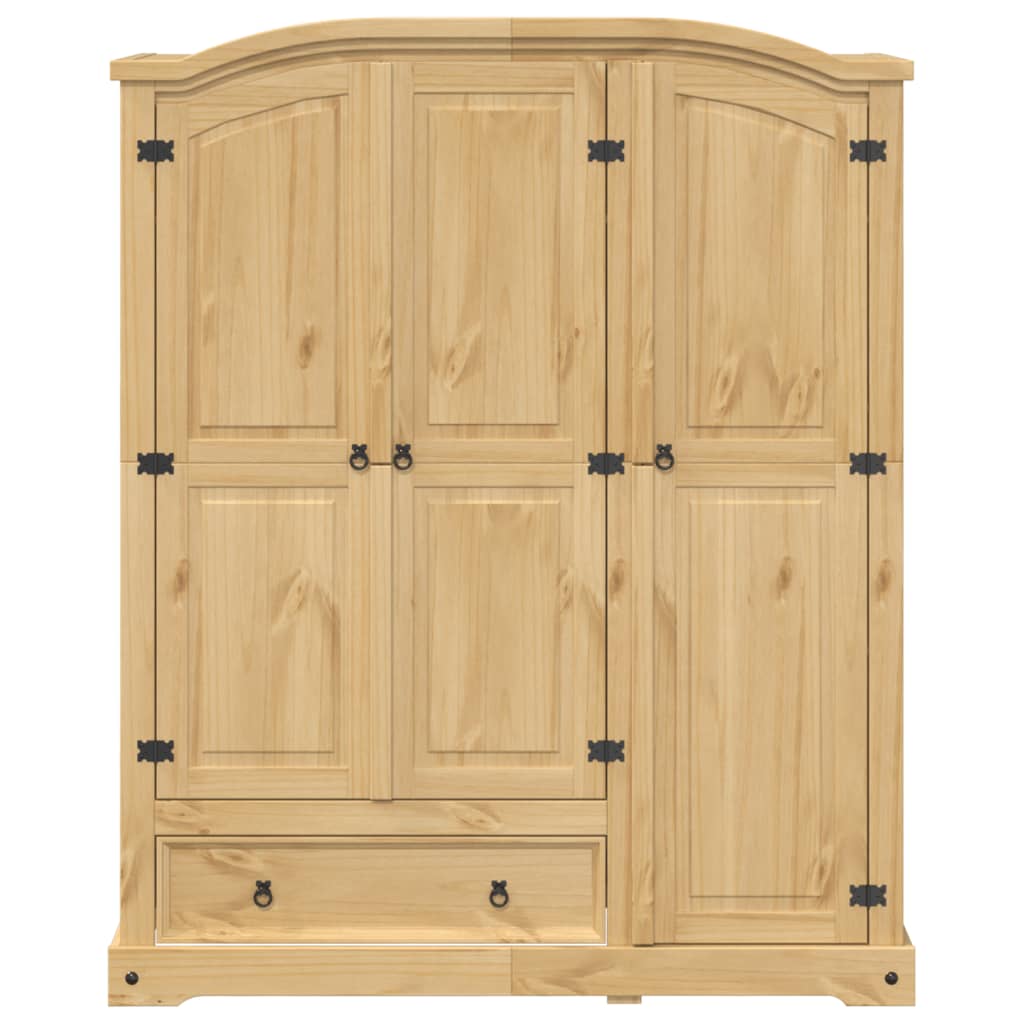 vidaXL Szafa Corona, 151,5x52x186 cm, lite drewno sosnowe