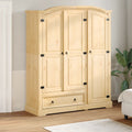 vidaXL Szafa Corona, 151,5x52x186 cm, lite drewno sosnowe