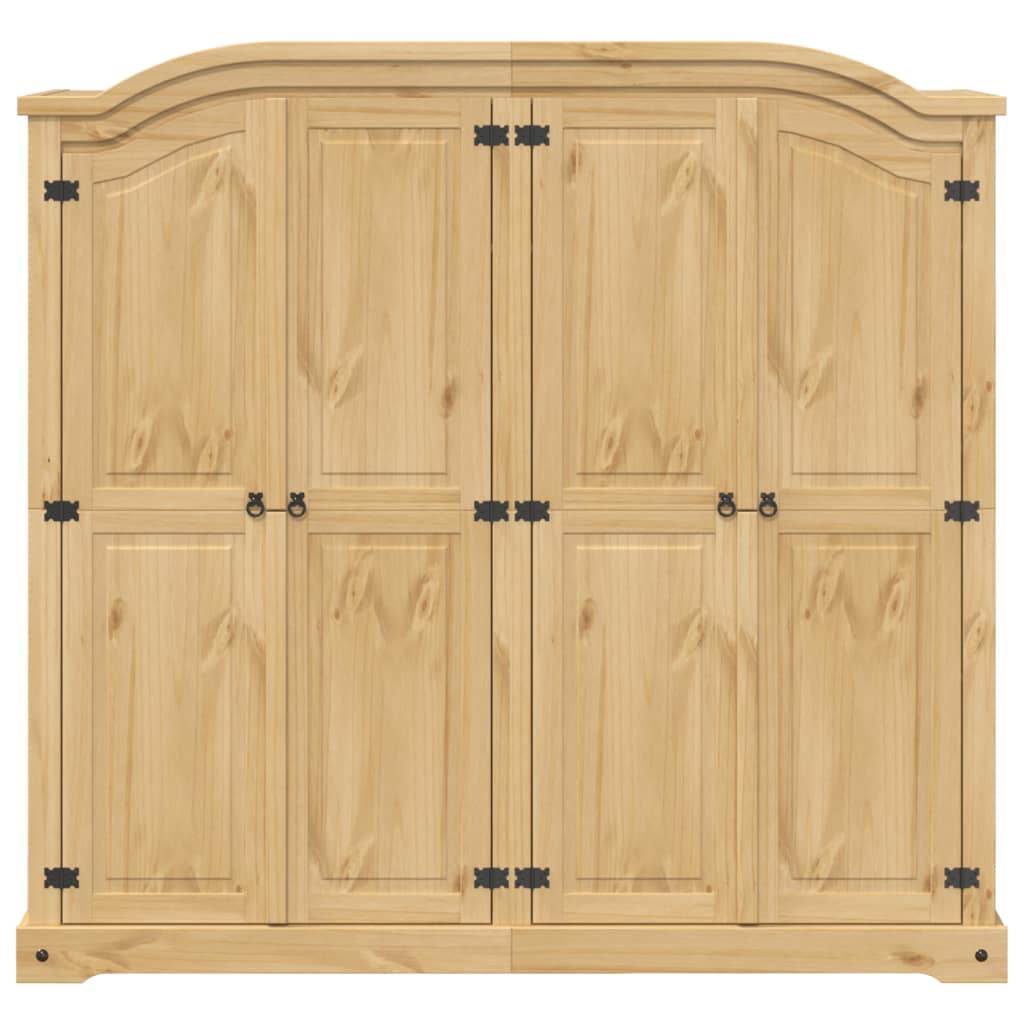 vidaXL Szafa Corona, 194x52x186 cm, lite drewno sosnowe