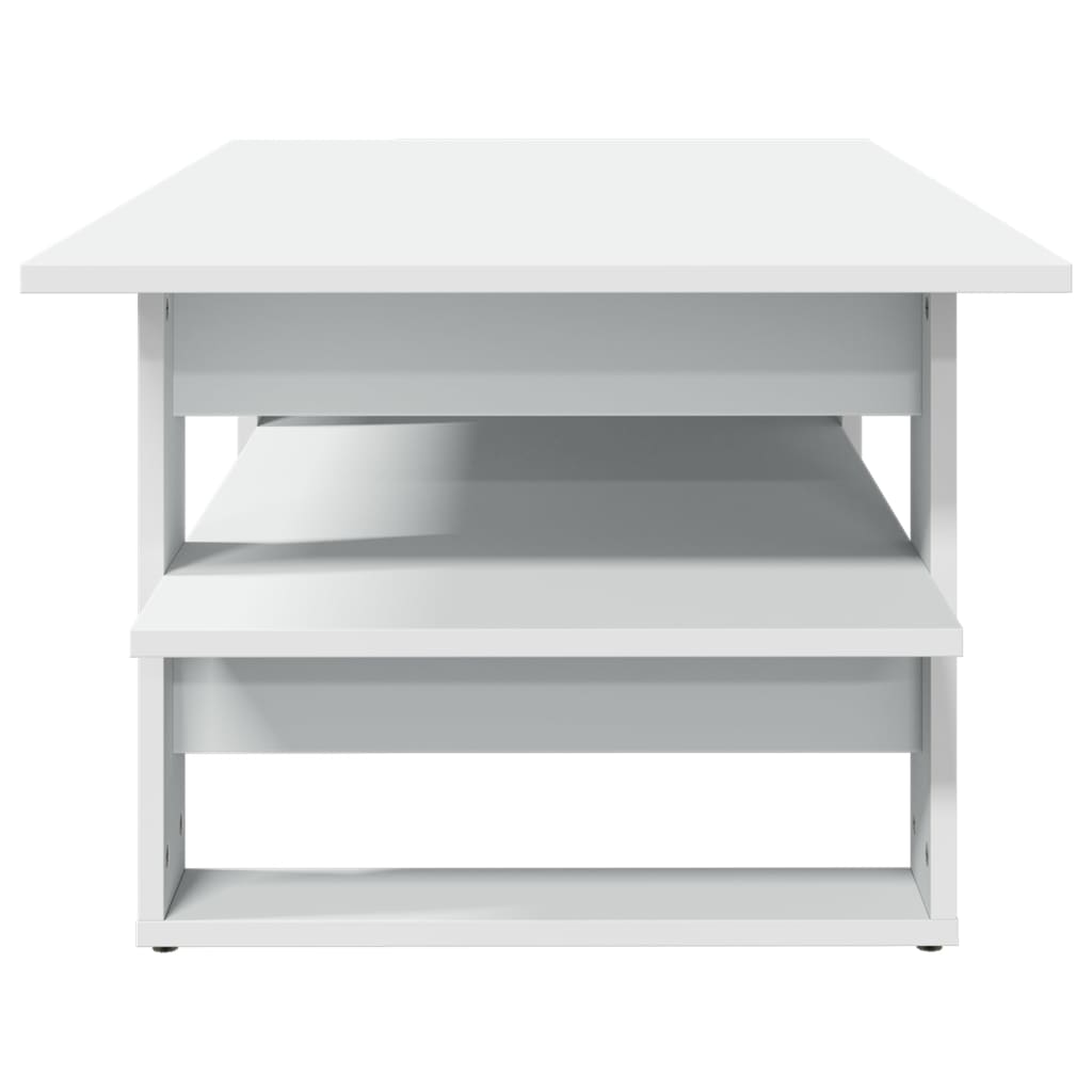 vidaXL Stolik kawowy, biały, 102x55x42 cm, materiał drewnopochodny