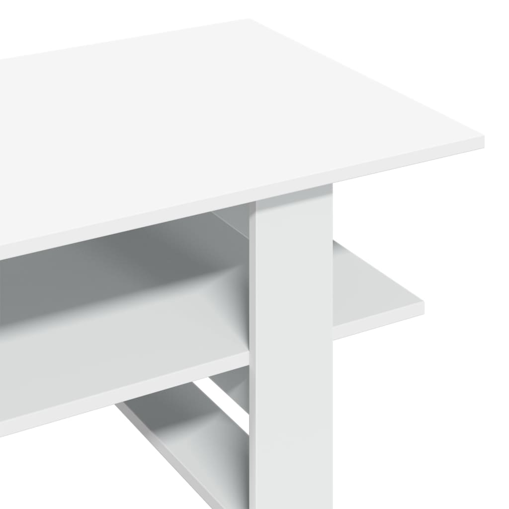 vidaXL Stolik kawowy, biały, 102x55x42 cm, materiał drewnopochodny