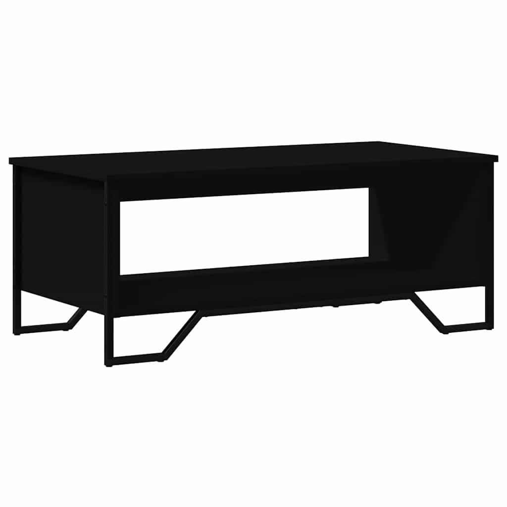 vidaXL Stolik kawowy, czarny 100x51x40 cm, materiał drewnopochodny
