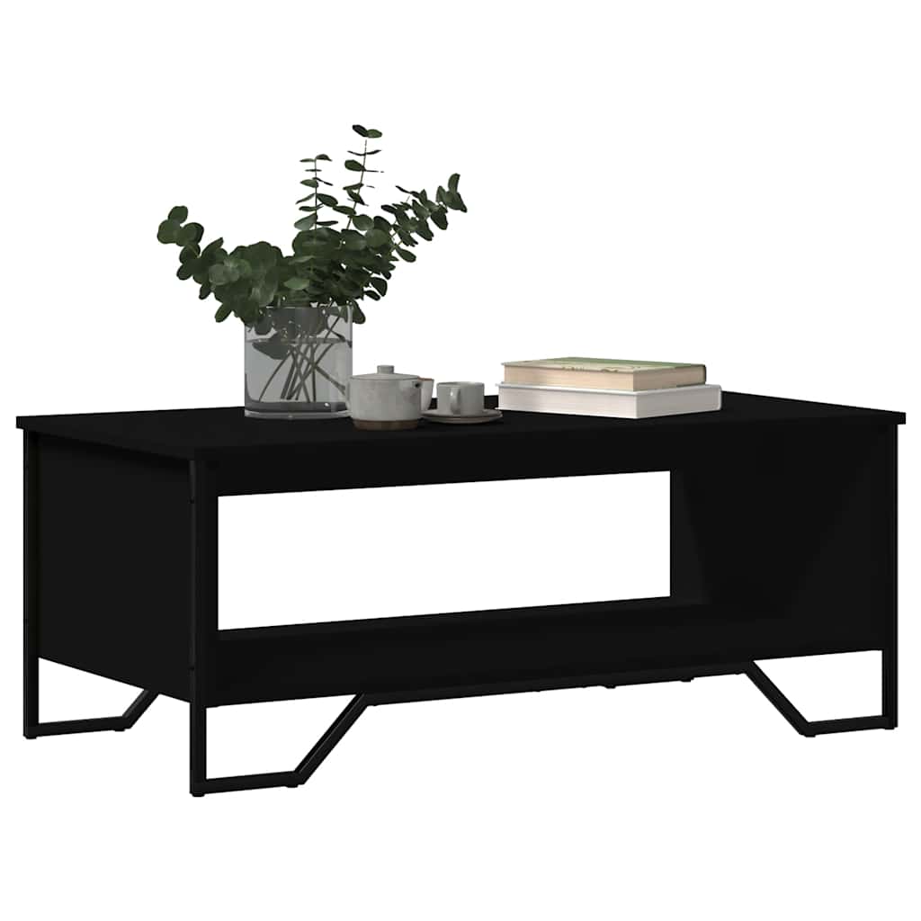 vidaXL Stolik kawowy, czarny 100x51x40 cm, materiał drewnopochodny