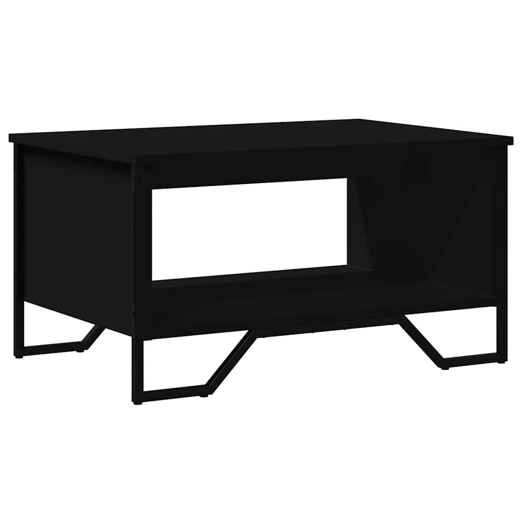 vidaXL Stolik kawowy, czarny, 75x51x40 cm, materiał drewnopochodny