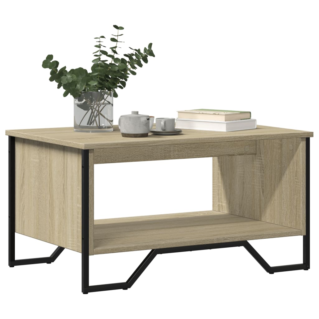 vidaXL Stolik kawowy, dąb sonoma, 75x51x40 cm, materiał drewnopochodny