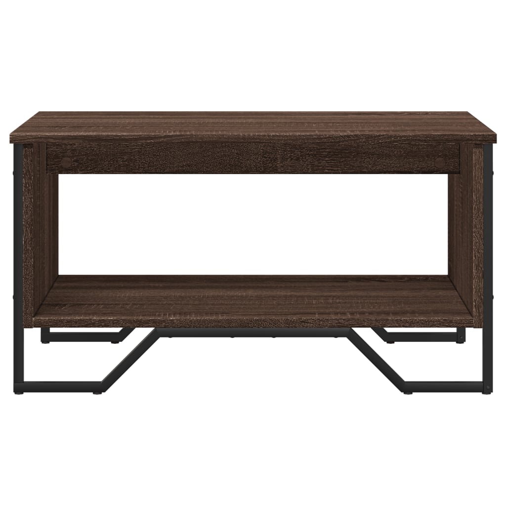 vidaXL Stolik kawowy, brązowy dąb 75x51x40 cm, materiał drewnopochodny