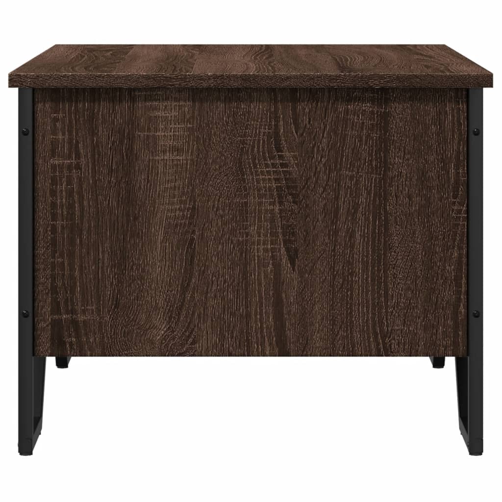 vidaXL Stolik kawowy, brązowy dąb 75x51x40 cm, materiał drewnopochodny
