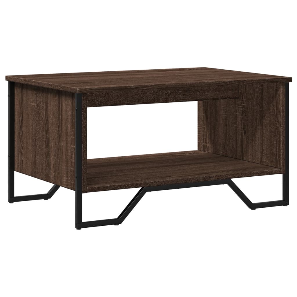 vidaXL Stolik kawowy, brązowy dąb 75x51x40 cm, materiał drewnopochodny