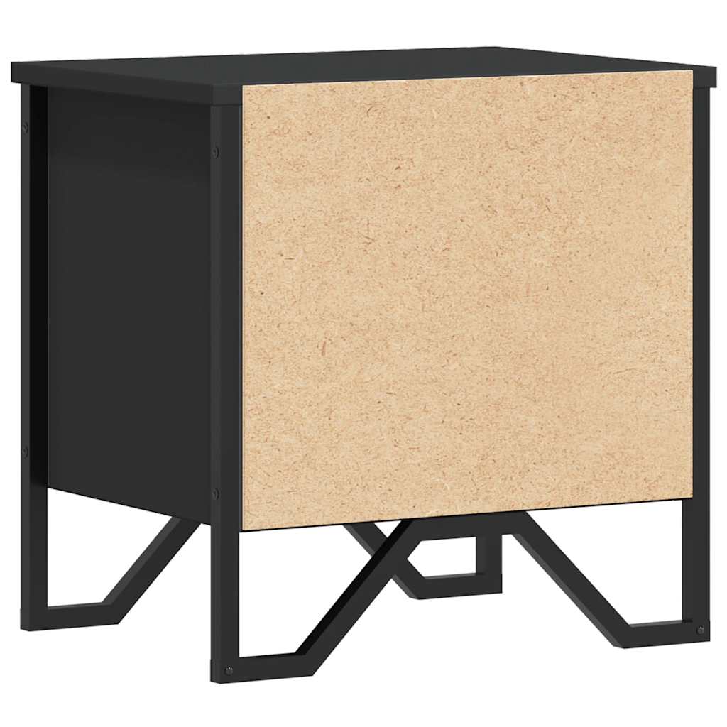 vidaXL Szafka nocna, czarna, 40x30x40 cm, materiał drewnopochodny