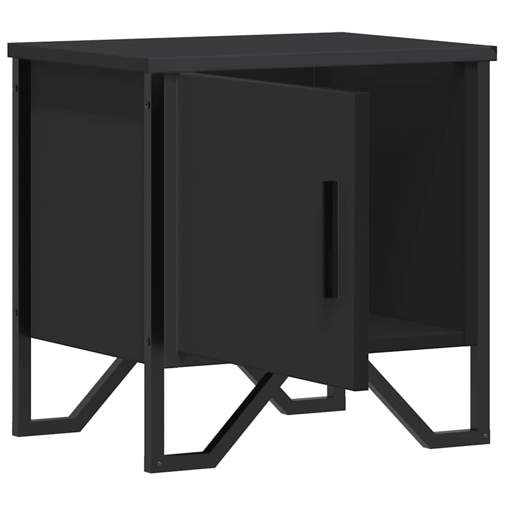 vidaXL Szafki nocne 2 szt. czarne 40x30x40 cm, materiał drewnopochodny