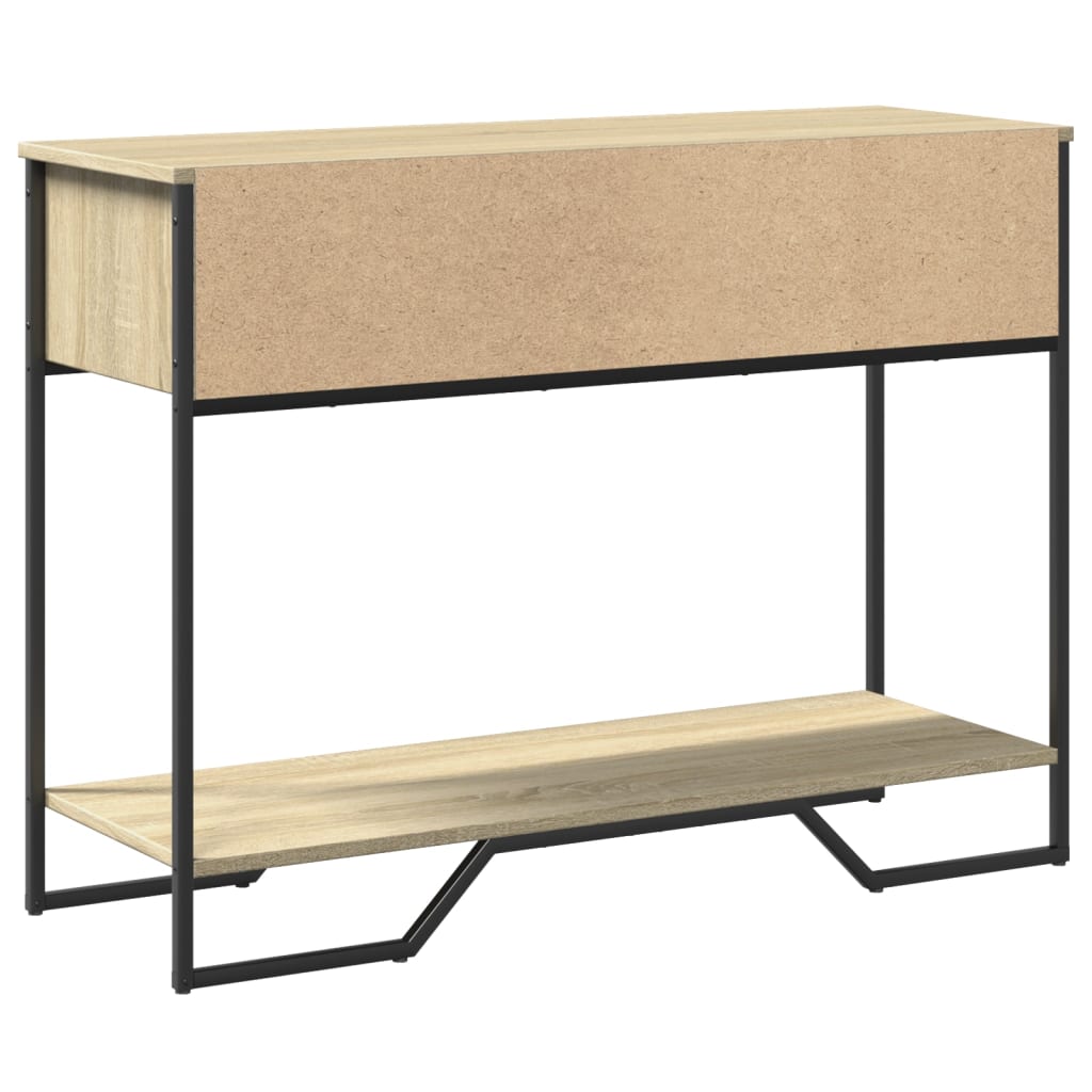 vidaXL Stolik konsolowy, dąb sonoma, 100x35x74,5 cm