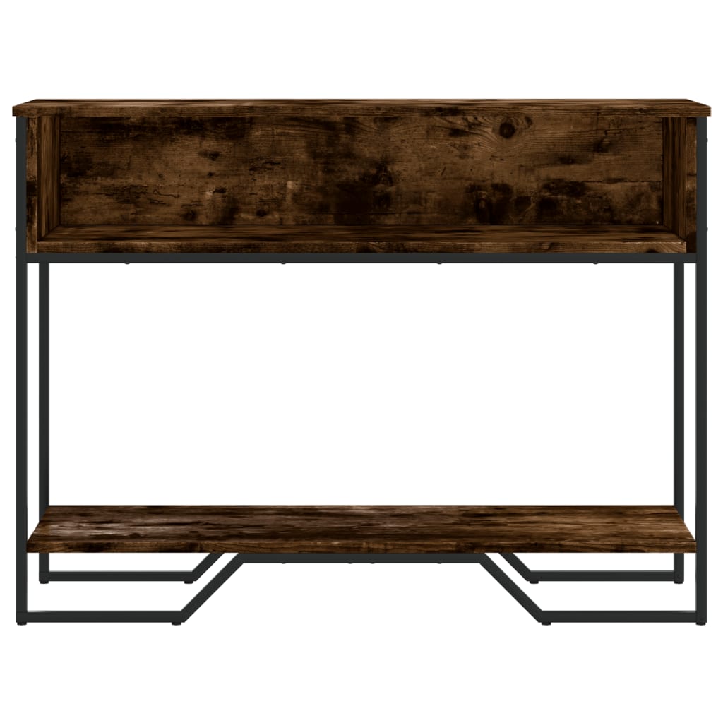 vidaXL Stolik konsolowy, przydymiony dąb, 100x35x74,5 cm