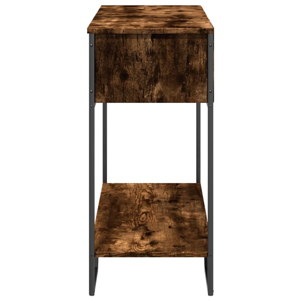 vidaXL Stolik konsolowy, przydymiony dąb, 100x35x74,5 cm