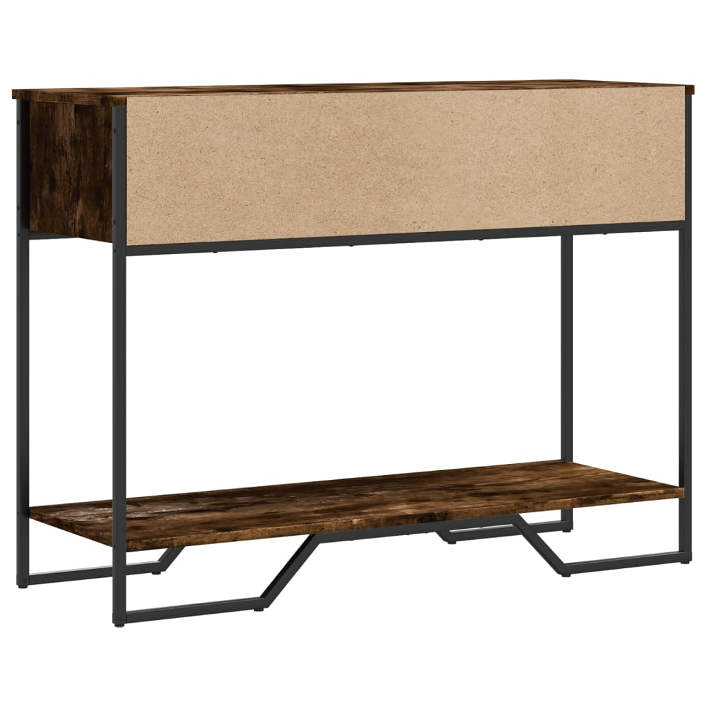 vidaXL Stolik konsolowy, przydymiony dąb, 100x35x74,5 cm