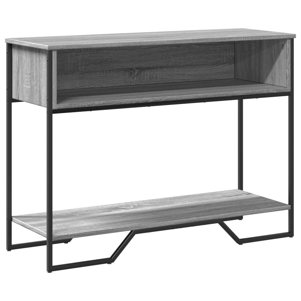 vidaXL Stolik konsolowy, szary dąb sonoma, 100x35x74,5 cm